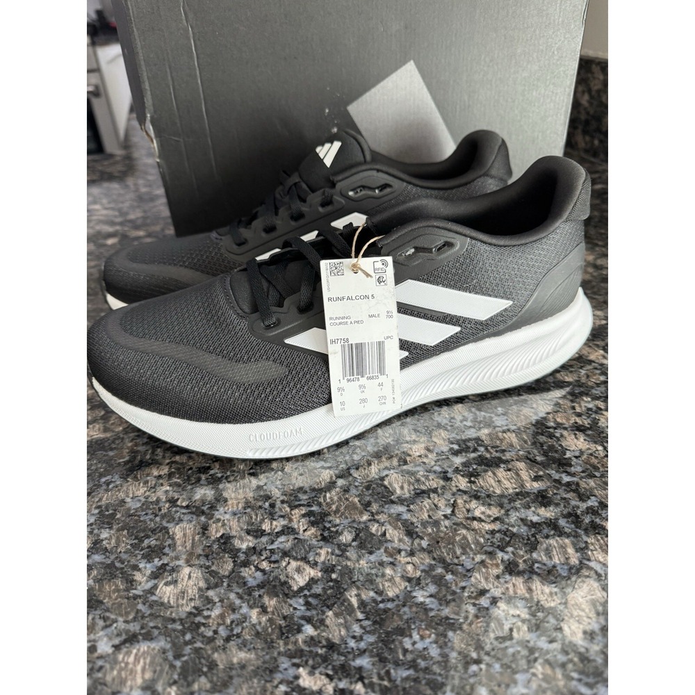Adidas Runfalcon 5 Men Size 10 Running Shoes Sports Training Shoes Black‎ IH7758